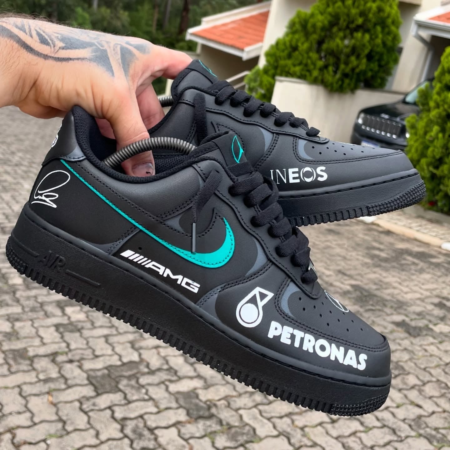 Nike Air Force 1 x Mercedes AMG F1 Custom