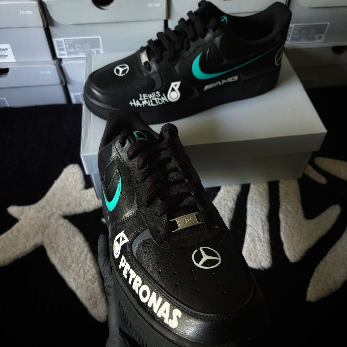 Nike Air Force 1 x Mercedes AMG F1 Custom