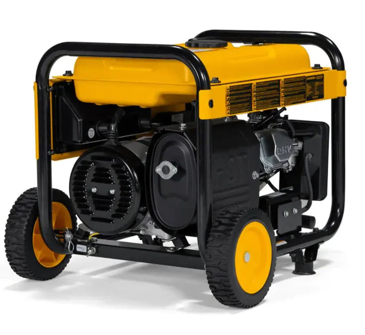 Gerador portátil a gás DEWALT de 8000 watts com partida elétrica, controle de marcha lenta, tomadas GFCI e proteção contra CO