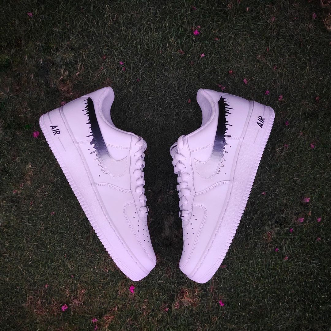 Nike Air Force 1 x Black and White Drip