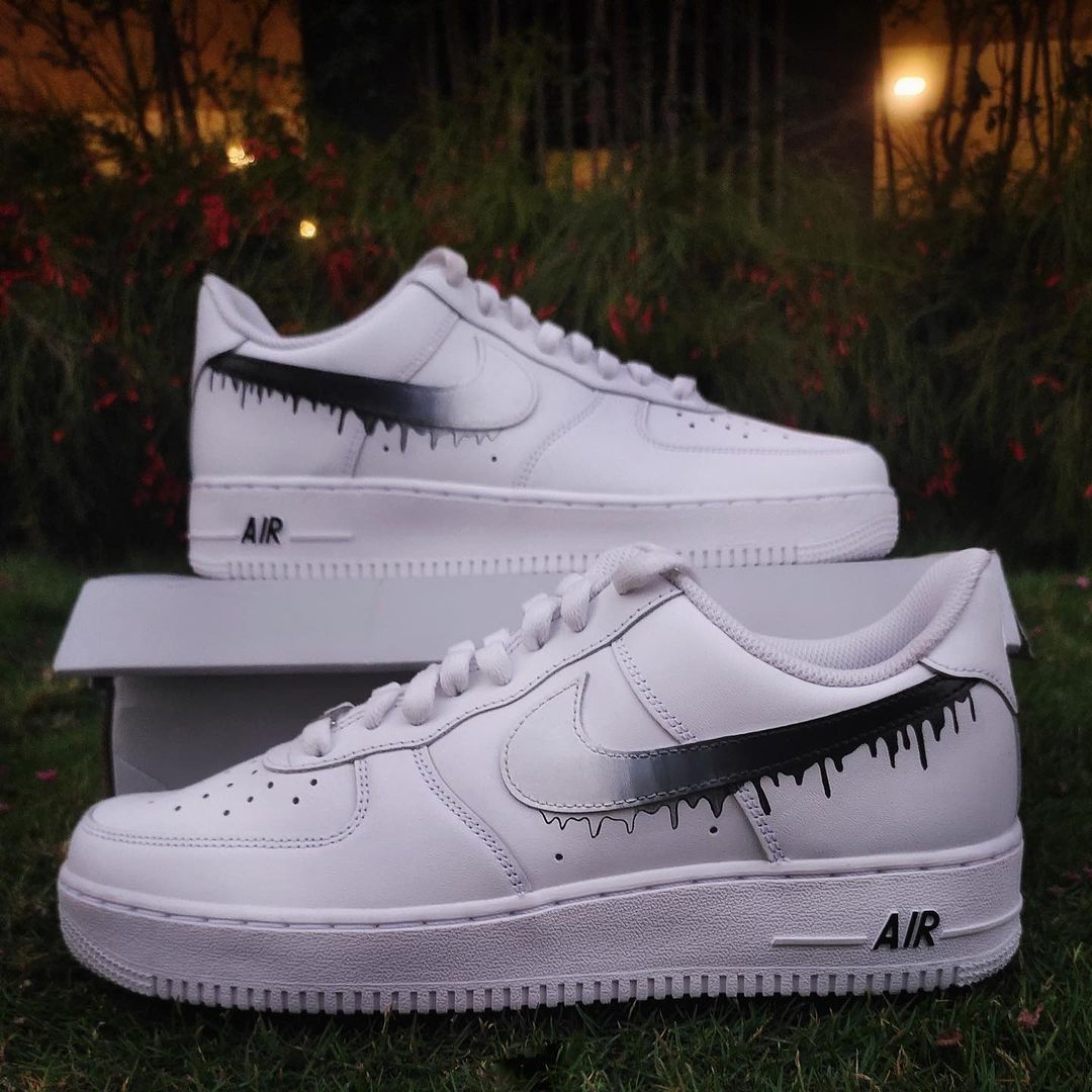 Nike Air Force 1 x Black and White Drip