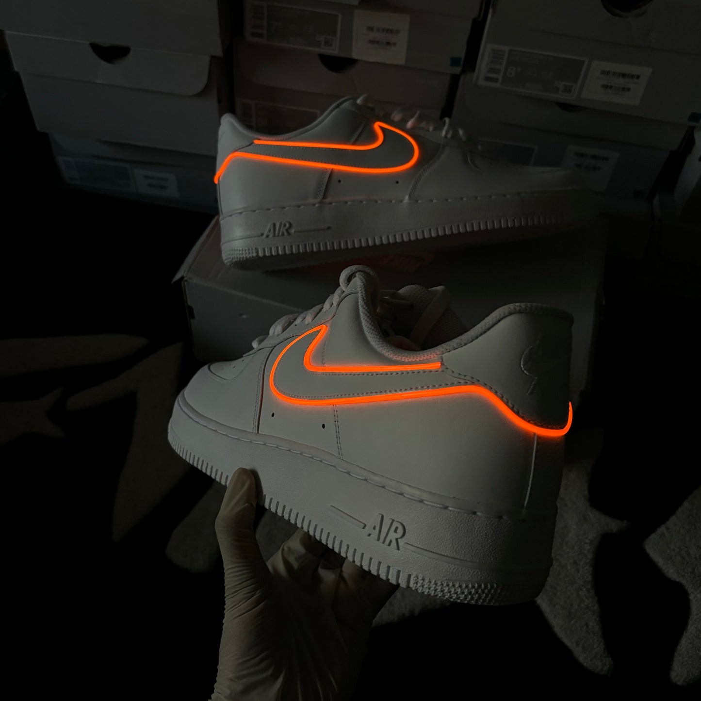 Nike Air Force 1 x Light Swoosh (orange)