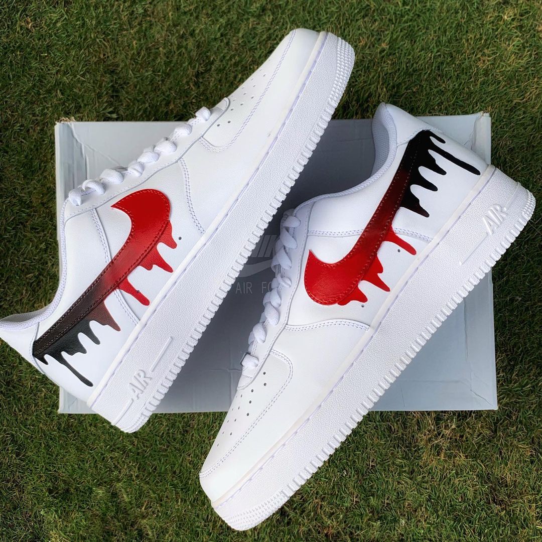 Nike Air Force 1 x Red Black Drip