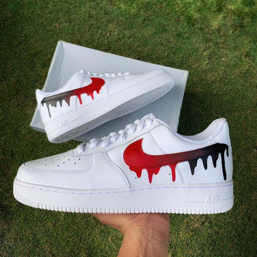 Nike Air Force 1 x Red Black Drip