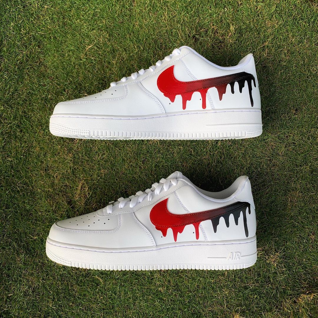 Nike Air Force 1 x Red Black Drip