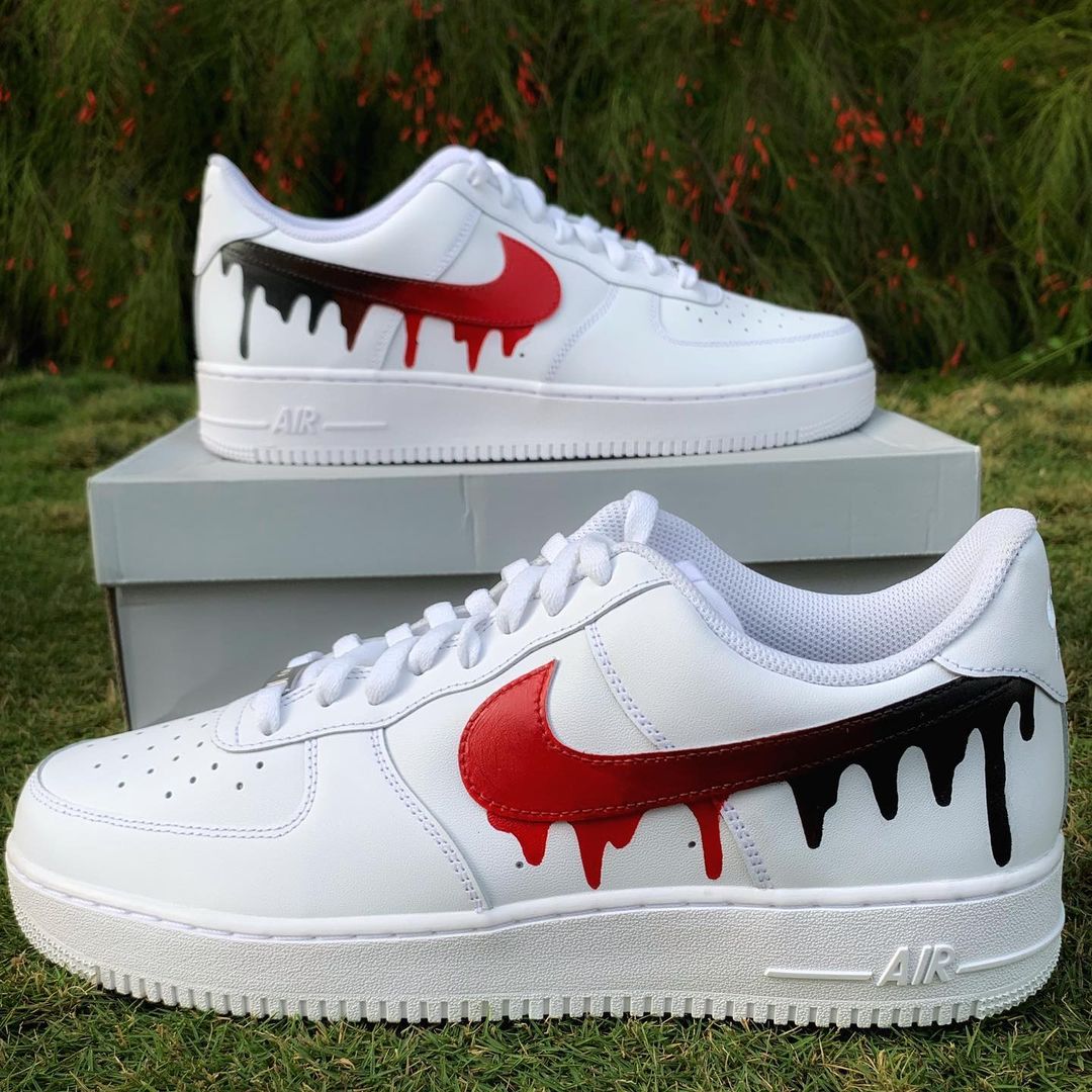 Nike Air Force 1 x Red Black Drip