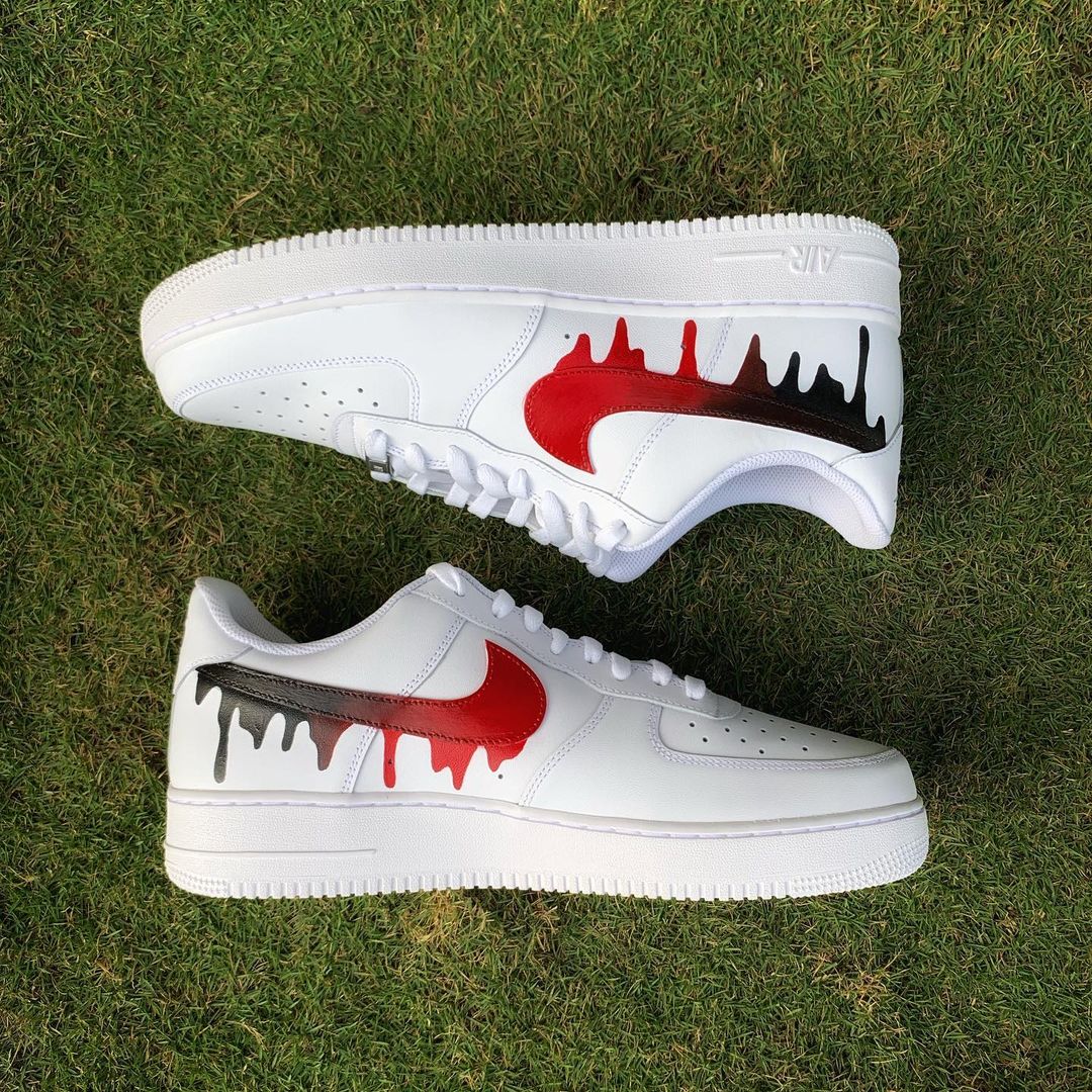 Nike Air Force 1 x Red Black Drip