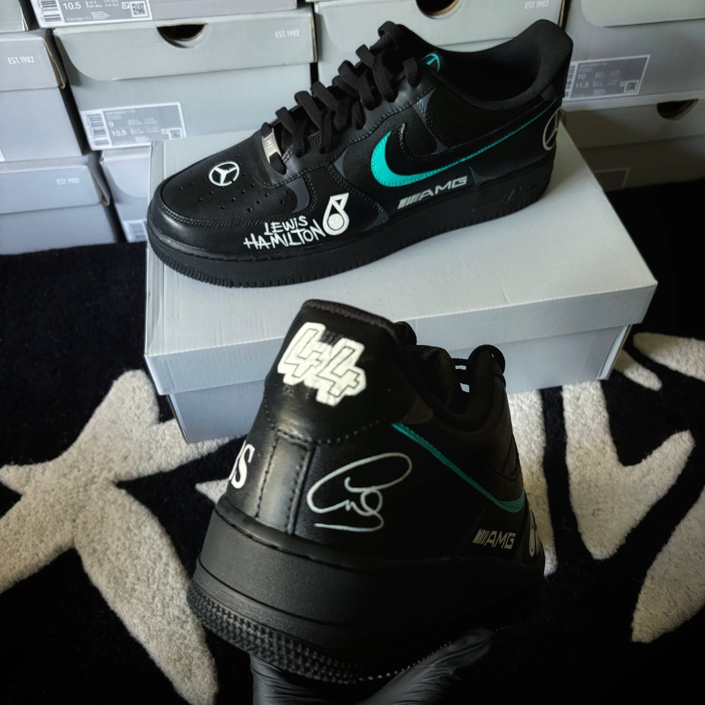 Nike Air Force 1 x Mercedes AMG F1 Custom