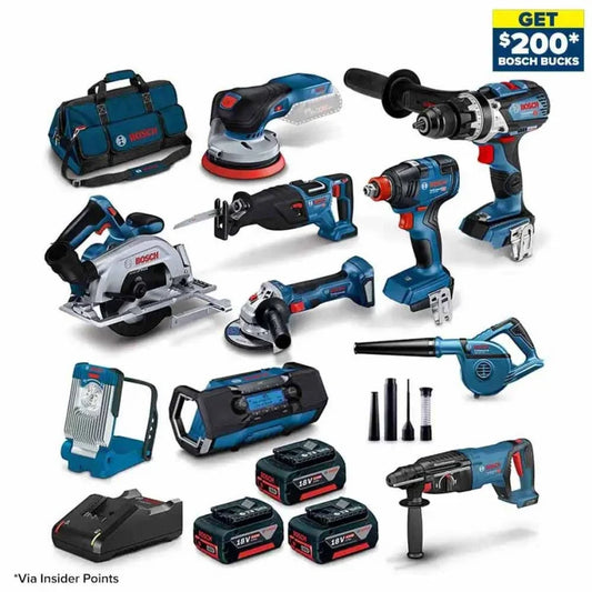 BOSCH 18 V bürstenloses Kombi-Set, 10 Stück, 3 x 5,0 Ah, 0615990N3B