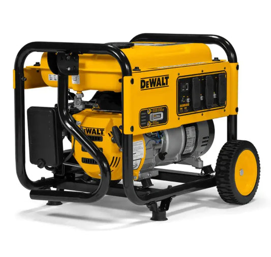 Gerador portátil a gás DEWALT de 8000 watts com partida elétrica, controle de marcha lenta, tomadas GFCI e proteção contra CO