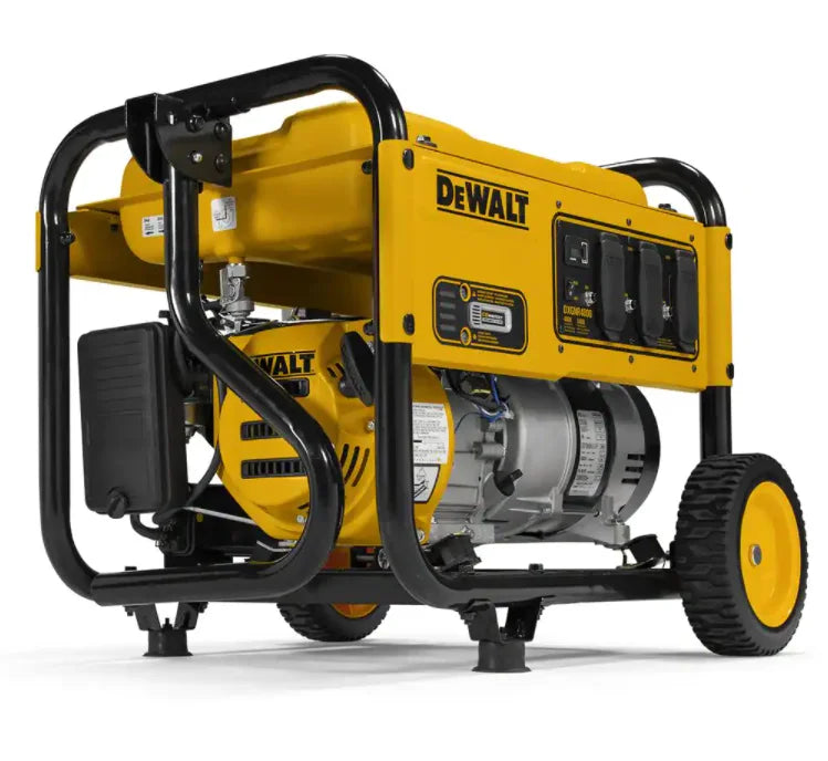 Gerador portátil a gás DEWALT de 8000 watts com partida elétrica, controle de marcha lenta, tomadas GFCI e proteção contra CO
