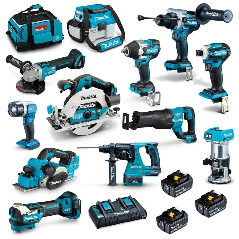 MAKITA 18 V bürstenloser 12-teiliger 3 x 5,0 Ah-Kombisatz DLX1202TX1