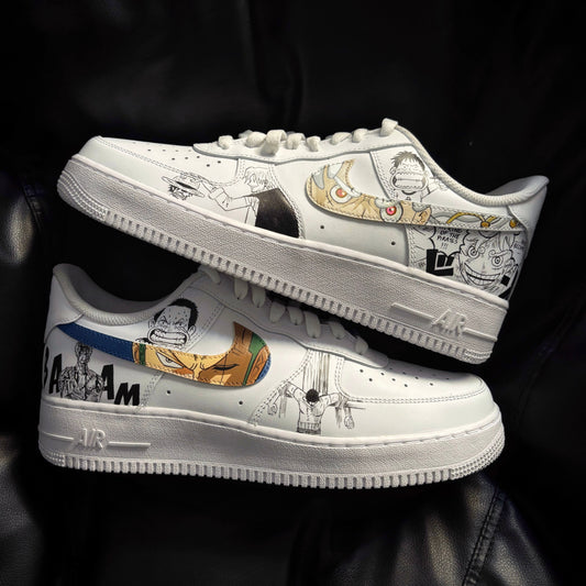 Nike Air Force 1 x Luffy & Zoro Eyes and Manga | One Piece