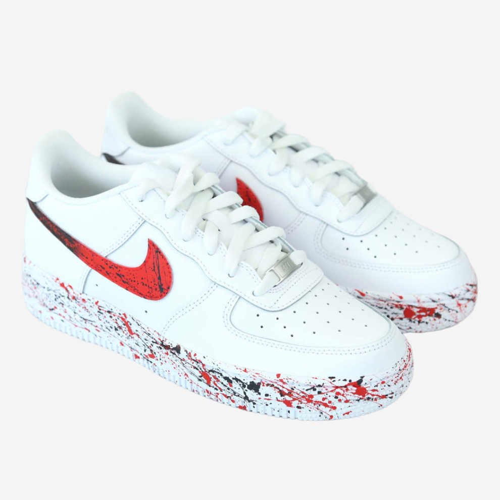 Nike Air Force 1 x Red/Black Gradient Splash