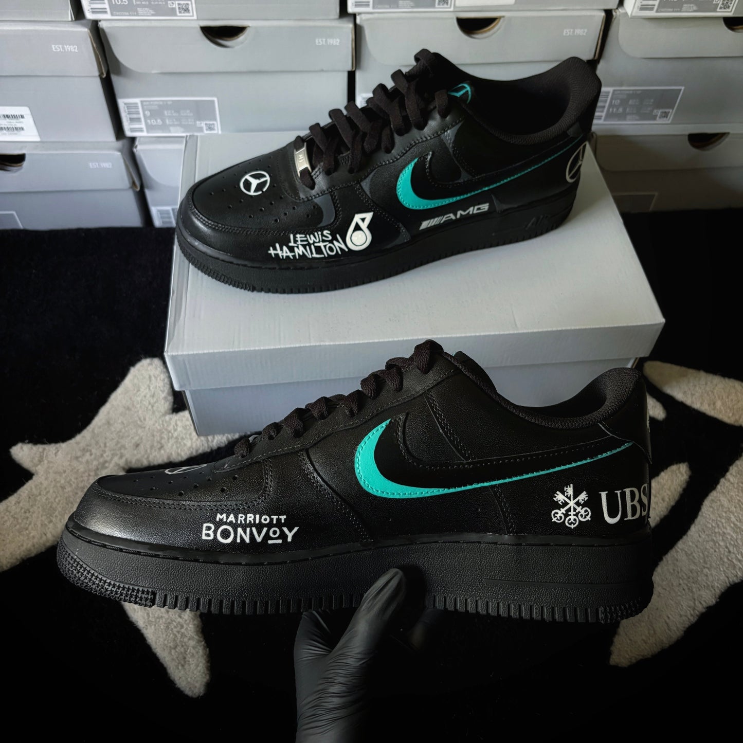 Nike Air Force 1 x Mercedes AMG F1 Custom