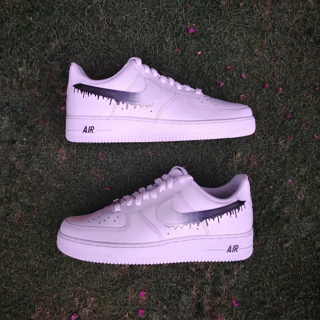 Nike Air Force 1 x Black and White Drip