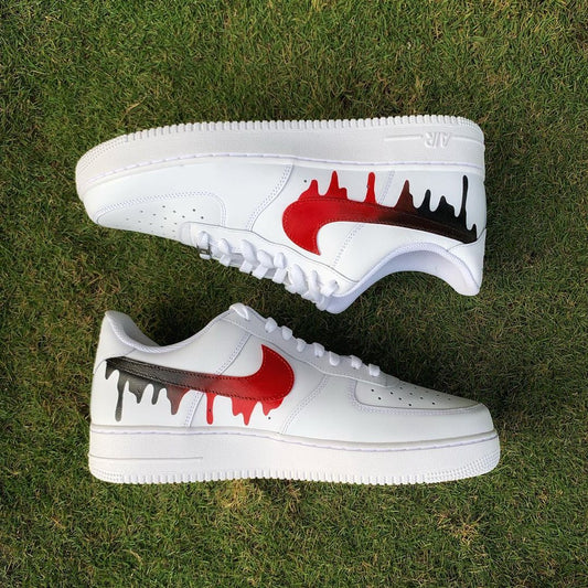 Nike Air Force 1 x Red Black Drip